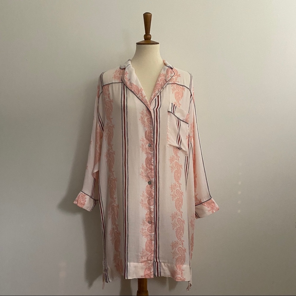 NWT Free People Print Close To Me Nightshirt